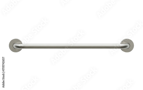 Brushed steel grab bar for bathroom safety