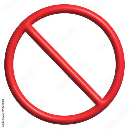 3d render of a forbidden sign not allowed . no parking sign icon vector 