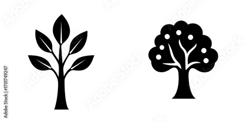 The image Silhouette of a Tree features a simple yet elegant tree silhouette standing tall with branches that stretch upwards, embodying growth, strength, and resilience