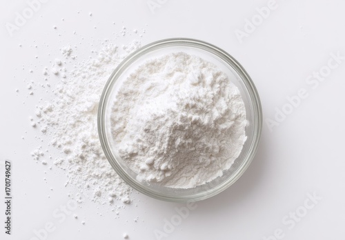 White flour in a clear bowl (1)