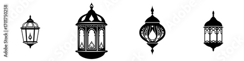 The Ornate Lantern Icon is a modern illustration that meticulously depicts an elegant lantern, ideal for symbolizing illumination, optimism, and festivities, with a design that balances minimalism