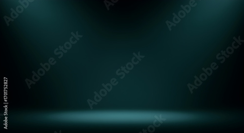 Empty dark blue studio room background with two spotlights.