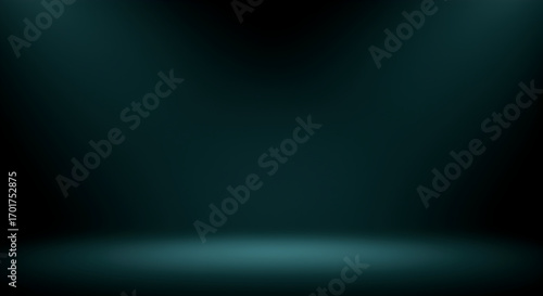 Empty dark blue studio room background with two spotlights.