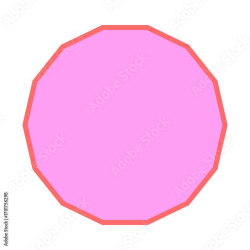 Polygon Shape 14 sides #291
