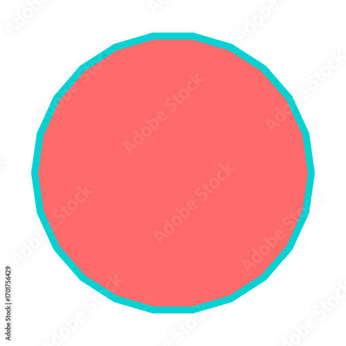 Free Download Polygon Shape 22 sides #299 - GFXLoad