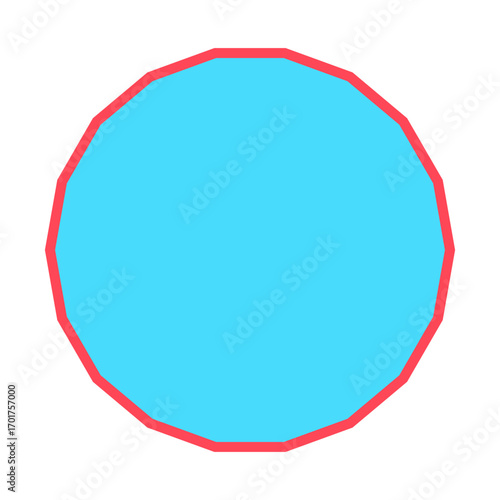 Free Download Polygon Shape 18 sides #323 - GFXLoad