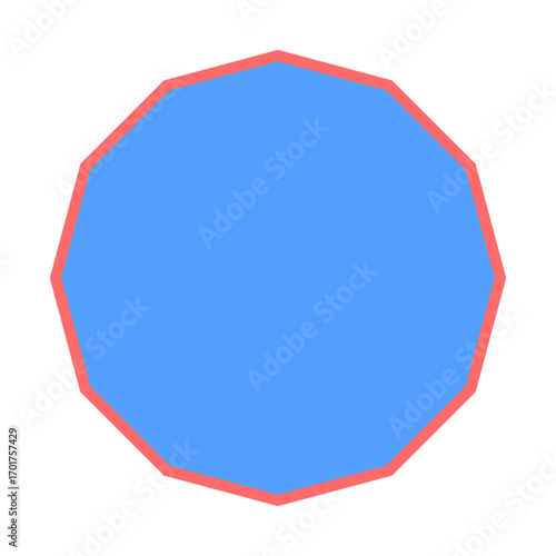 Polygon Shape 12 sides #345