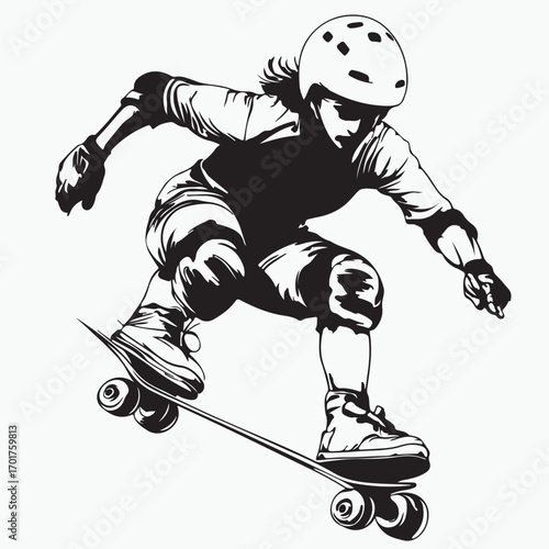skateboarder silhouette