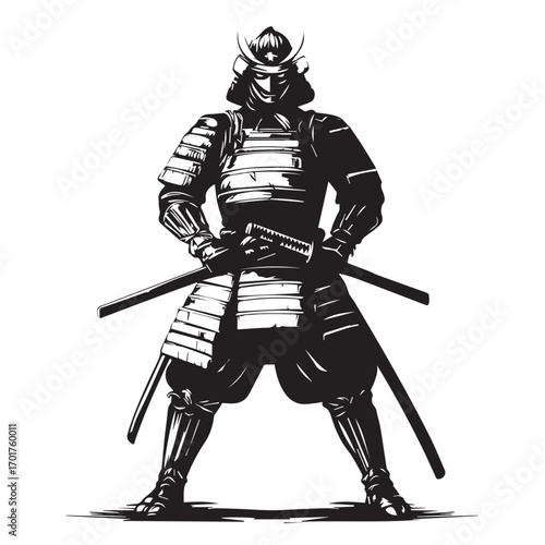 japanese knight with sword