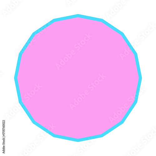 Polygon Shape 16 sides #461