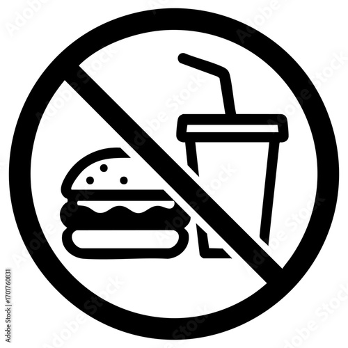 no food and drink forbidden sign
