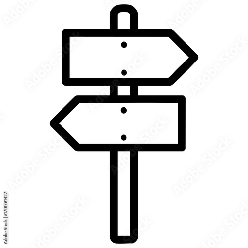 two side direction icon vector