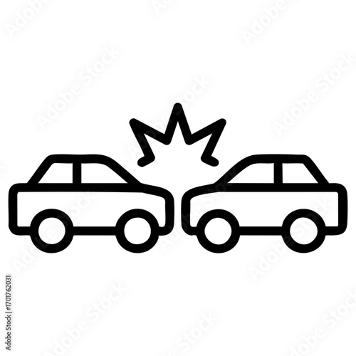 car crash icon vector