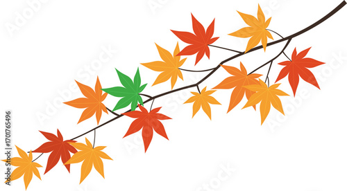 autumn leaves background vector illustration