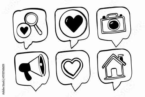 set of icons