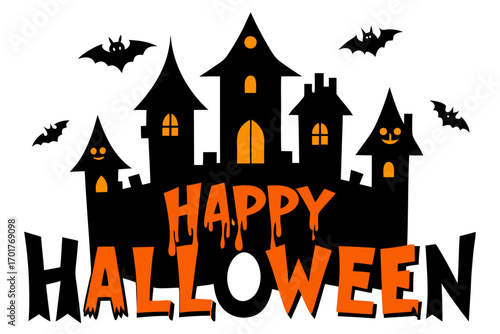 halloween background with castle