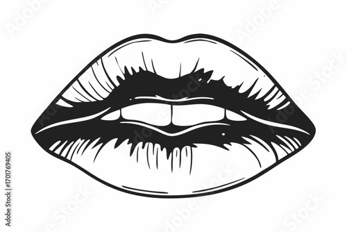 vector illustration of lips