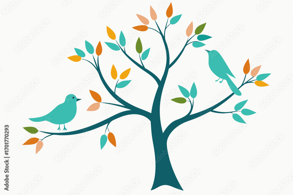 Obraz premium tree with birds