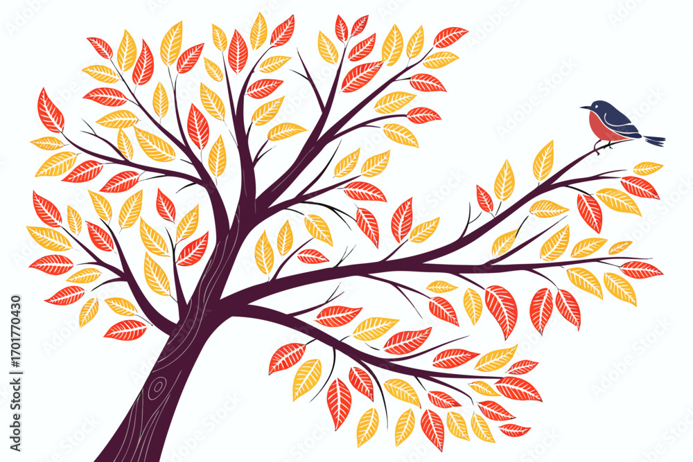 Obraz premium autumn tree vector
