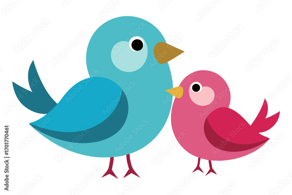 Obraz premium two birds on a branch