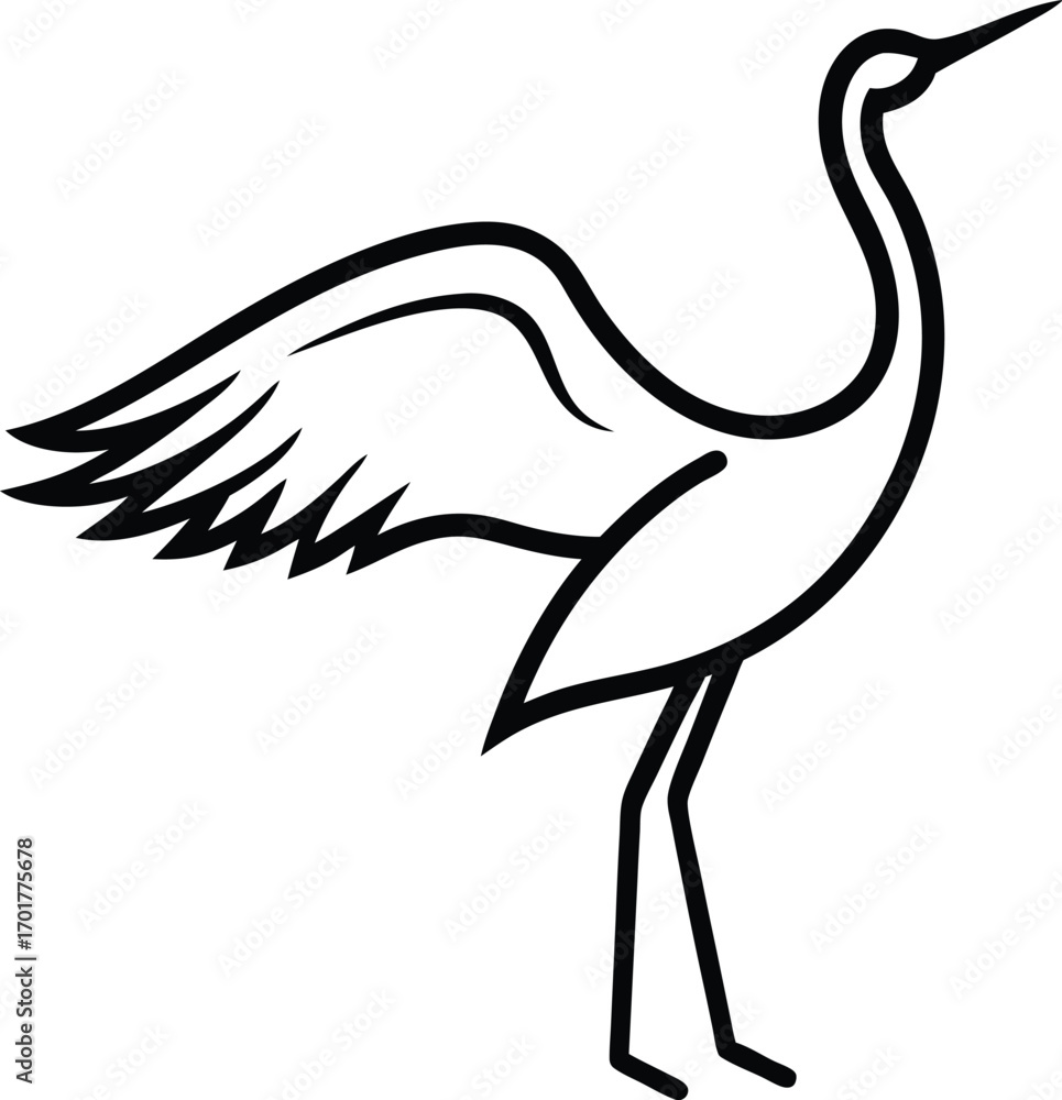 Obraz premium silhouette of a stork