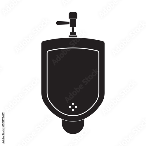 urinal toilet flat icon vector