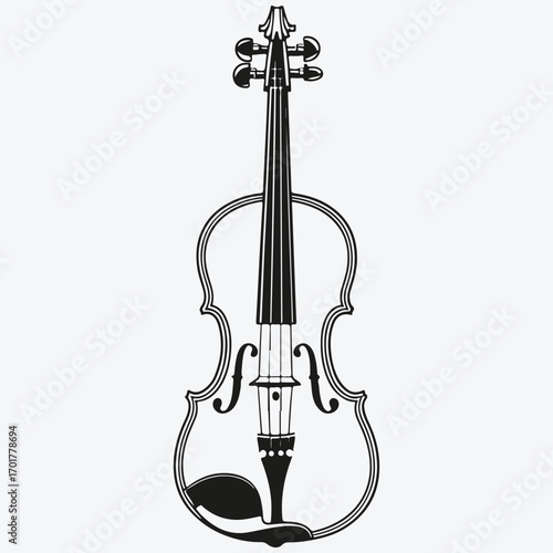 violin sketch illustration vector