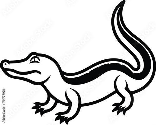 vector illustration of a cartoon dragon