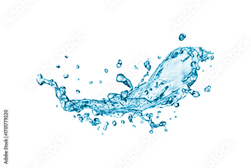 Water Splash on White Background | Clean Isolated Splash Effect