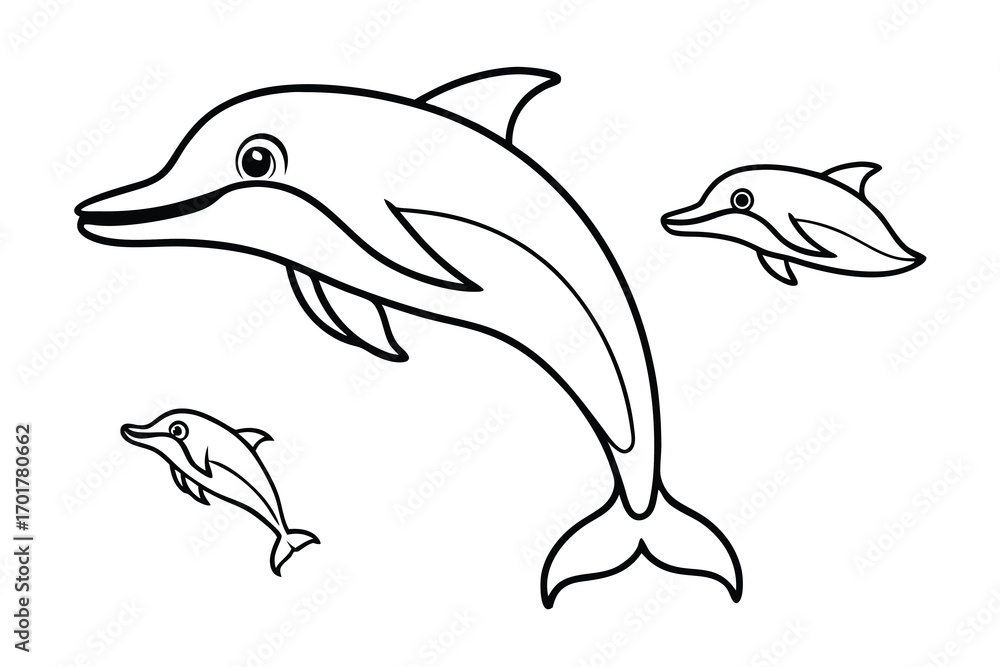 Fototapeta premium dolphin vector illustration