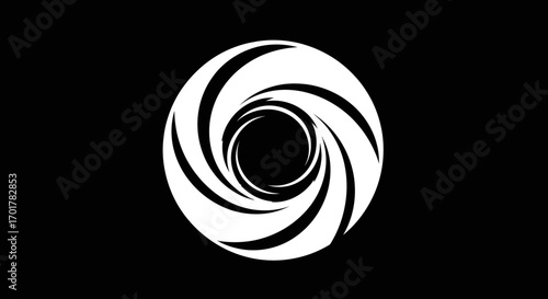 Abstract Swirling Vortex Design Graphic.