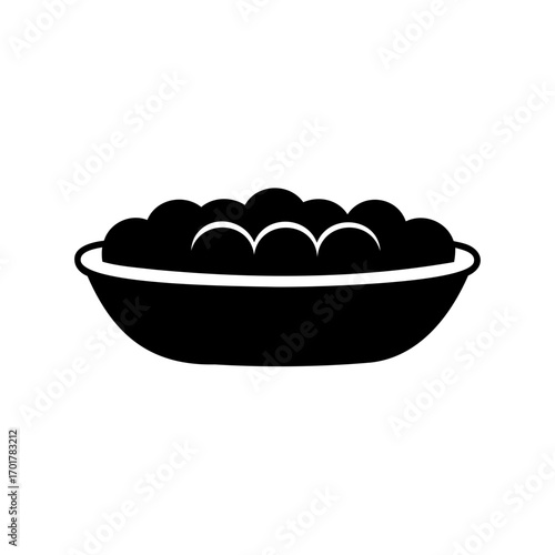 Bowl filled with fluffy contents depicted in a stark black and white image