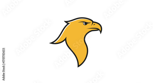 Majestic Golden Eagle Head Logo Design.