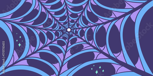 Captivating abstract spider web pattern with a mesmerizing hypnotic spiral effect drawing the eye inward, perfect for digital art and design projects