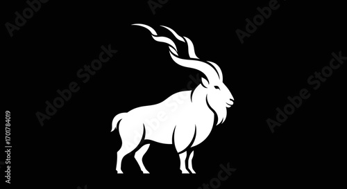 Majestic Mountain Goat Silhouette.