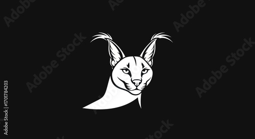 Caracal Portrait: Majestic Feline with Distinctive Ear Tufts.