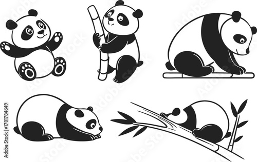 set of panda