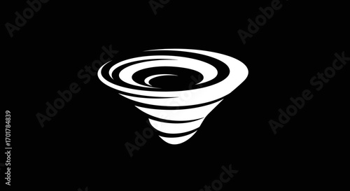 White swirling vortex abstract illustration.