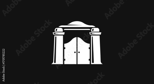 Classic Elegant Gate Entrance Pillars Design.