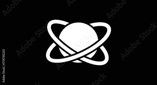Abstract representation of a planetary system, possibly a scientific or astronomical concept.
