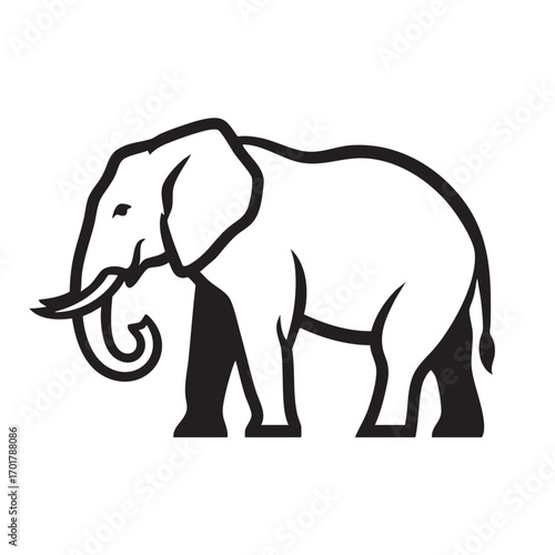 A majestic elephant stands tall, its powerful trunk raised in a symbolic gesture of strength and wisdom this iconic creature embodies grace and intelligence