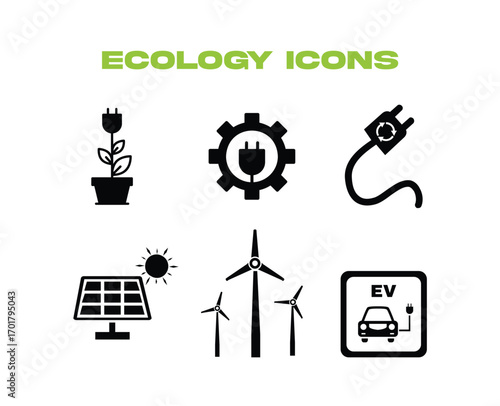 Ecology icons renewable energy