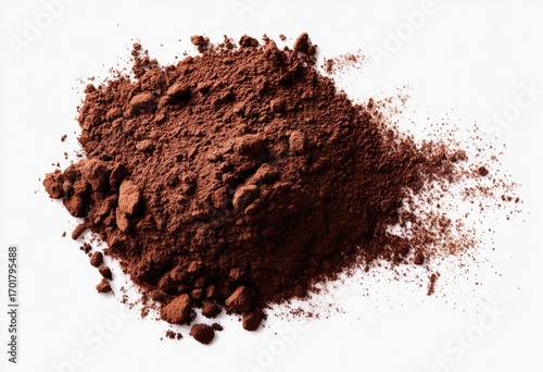 Wallpaper Mural Pile of dark brown cocoa powder on white background (10) Torontodigital.ca