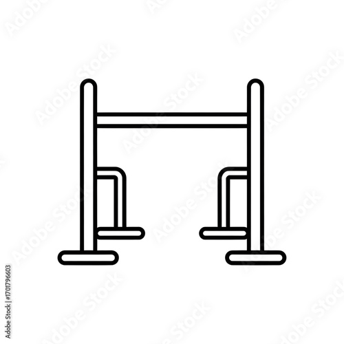 A push up bars illustration vector style coloring page