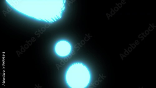 アニメ風の連続発射する青いエネルギー弾アニメーション（カメラアングル3種） | Anime Style Blue Energy Blasts Rapid Fire Animation with 3 Camera Angles
