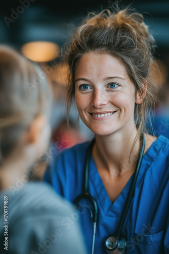 Infirmière scolaire en consultation avec un élève, écoute, soutien et prévention du harcèlement scolaire, scène d’accompagnement bienveillant en milieu éducatif
