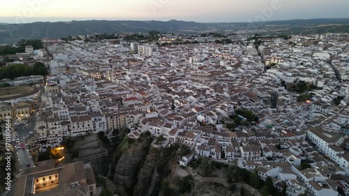 Ronda Cityscape with Gorge and Landmark Bridges
