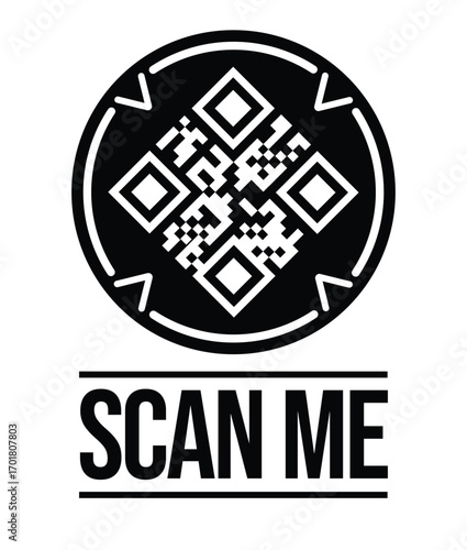 Scan QR code icon. Digital scanning qr code. QR code scan for smartphone. QR code for payment. Scan QR code symbol	