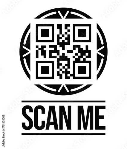Scan QR code icon. Digital scanning qr code. QR code scan for smartphone. QR code for payment. Scan QR code symbol	
