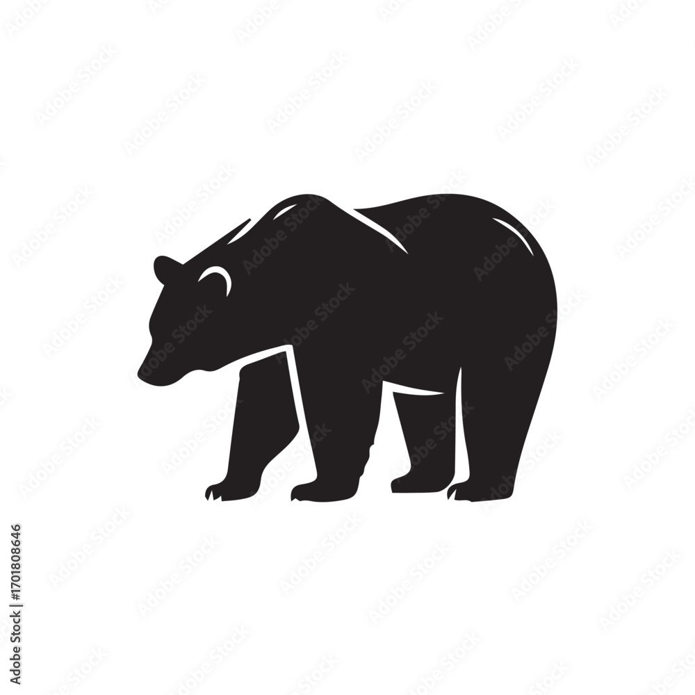 Fototapeta premium silhouette of a bear